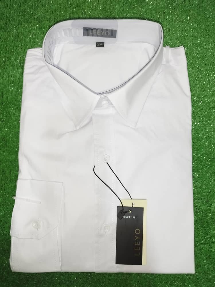 Camisa de hombre LEEYO de mangas largas 6800 (blanca)