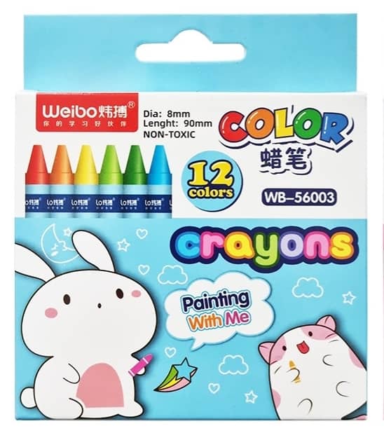 Estuche de crayolas WEIBO 12 colores 850 cup (2)