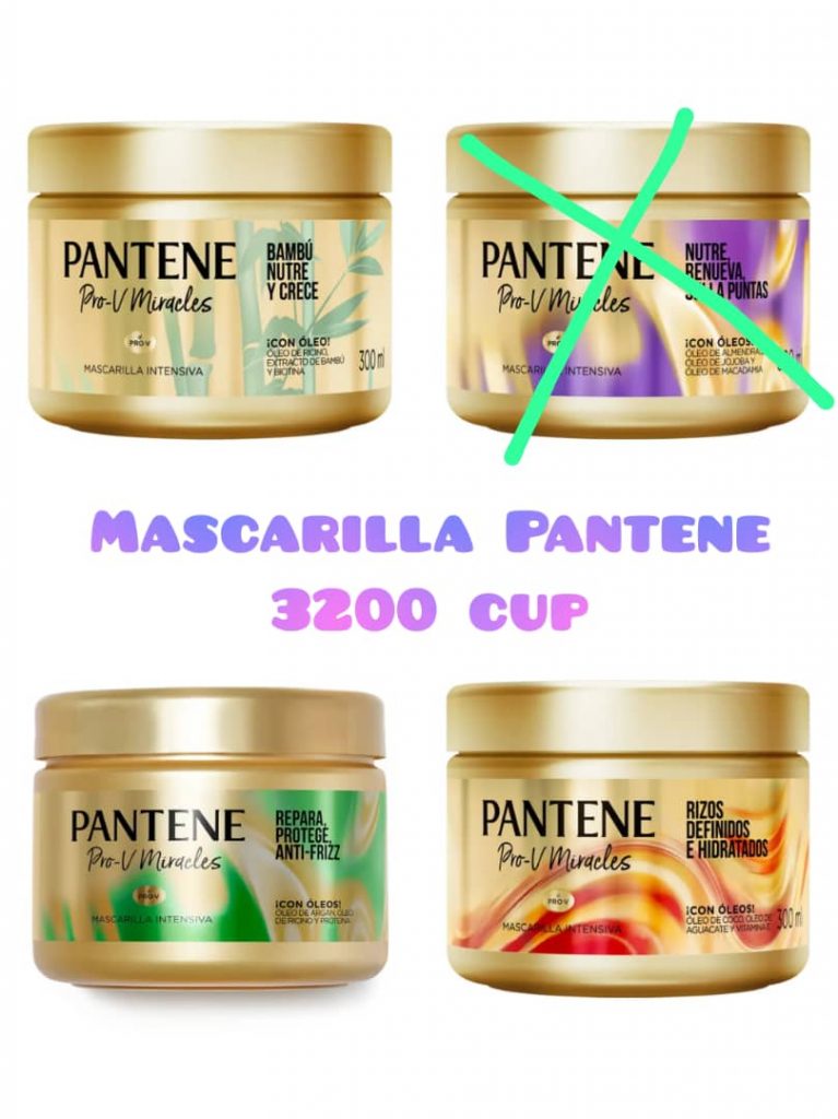 Mascarilla pantene 10usd-15usd