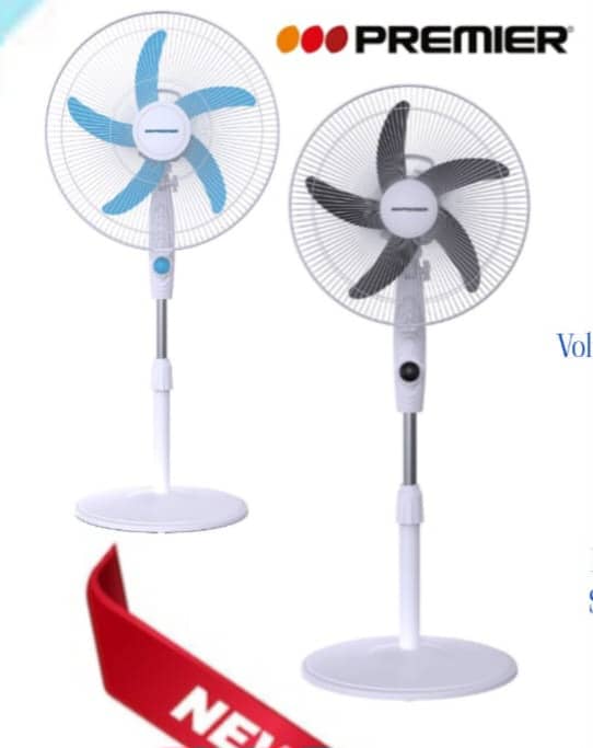 Ventilador Recargable de 5 aspas Marca Premier de 16’ en 90 USD-1000