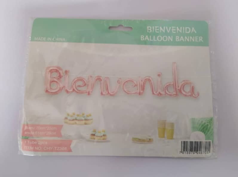 Cartel de globos – Bienvenida 900