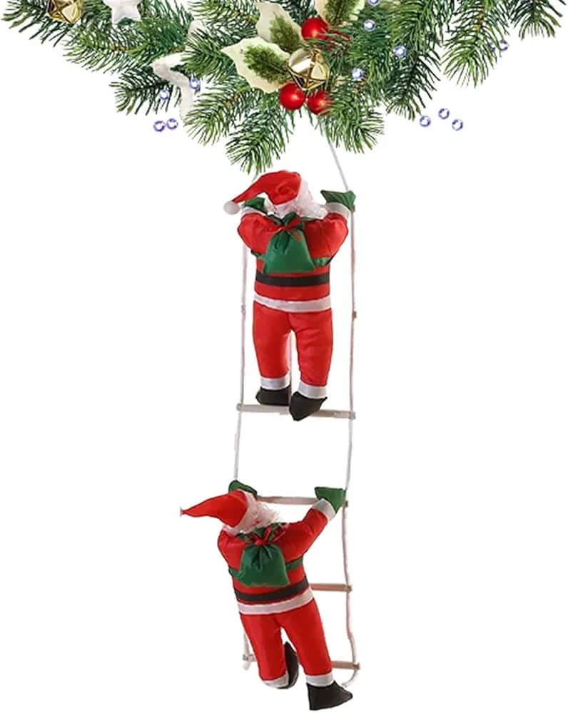 Adorno Doble Papá Noel en escalera (NAVIDAD) 4150 (2)