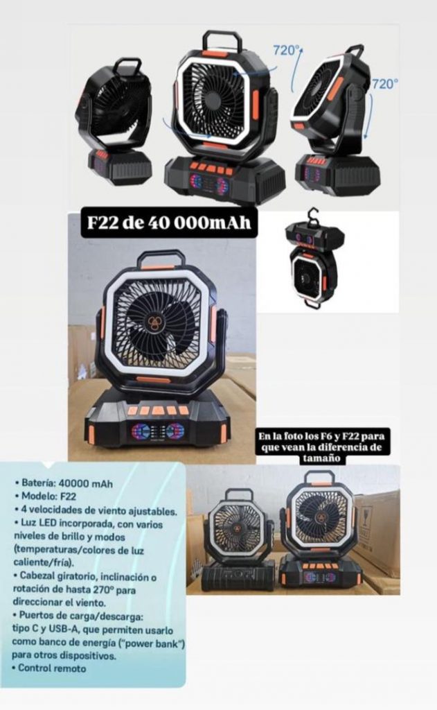 Ventilador-recargable-con-lampara-LED-Modelo-F22-bat-40000-mAh-en-80-85-usd-2